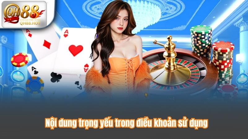 Nội dung trọng yếu trong điều khoản sử dụng